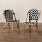 Baxton Studio Ambre Modern French Black and White Weaving Natural Rattan 2-Piece Bistro Chair Set 229-2PC-13110-ZORO - alternate 7
